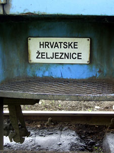 Letrero del Ferrocarril Croata